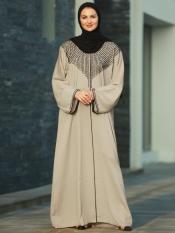 Gulf Zoom Abaya With Crystal Hand Work With Image