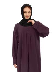  Gorgeous Abaya With Show Button In Lavender Image