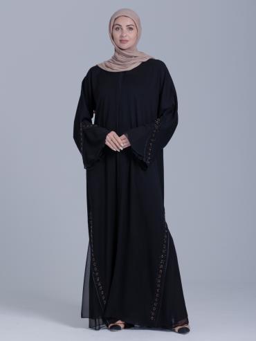 Bulk  Abaya with Handwork in Black