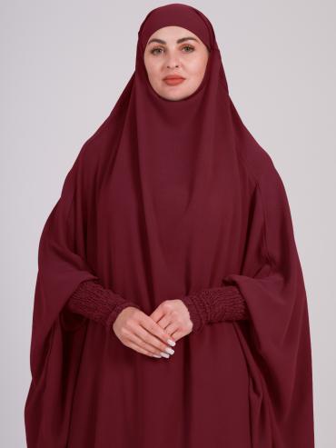 Bulk Jilbab With Skirt And Niqab in Maroon