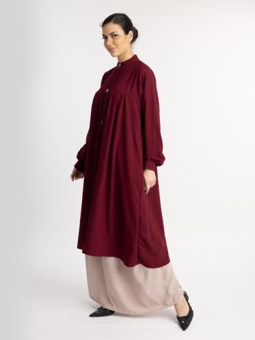 Bulk Glorious TwoPiece Skirt Abaya in Maroon and Almond