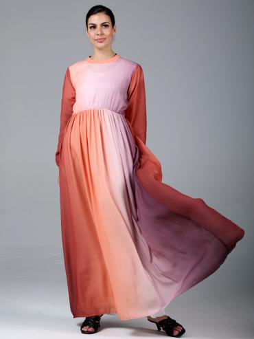 Bulk Ombre Flared Gown