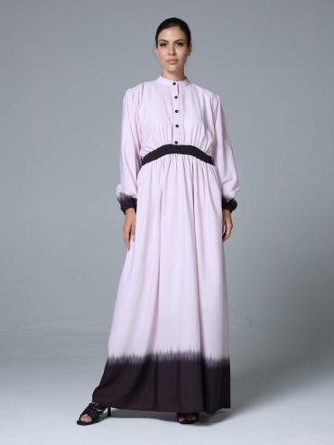 Bulk Fabulous MultiColored Ombre Modest Dress