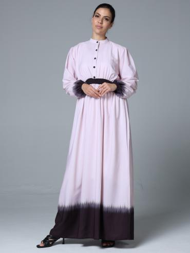 Bulk Fabulous MultiColored Ombre Modest Dress