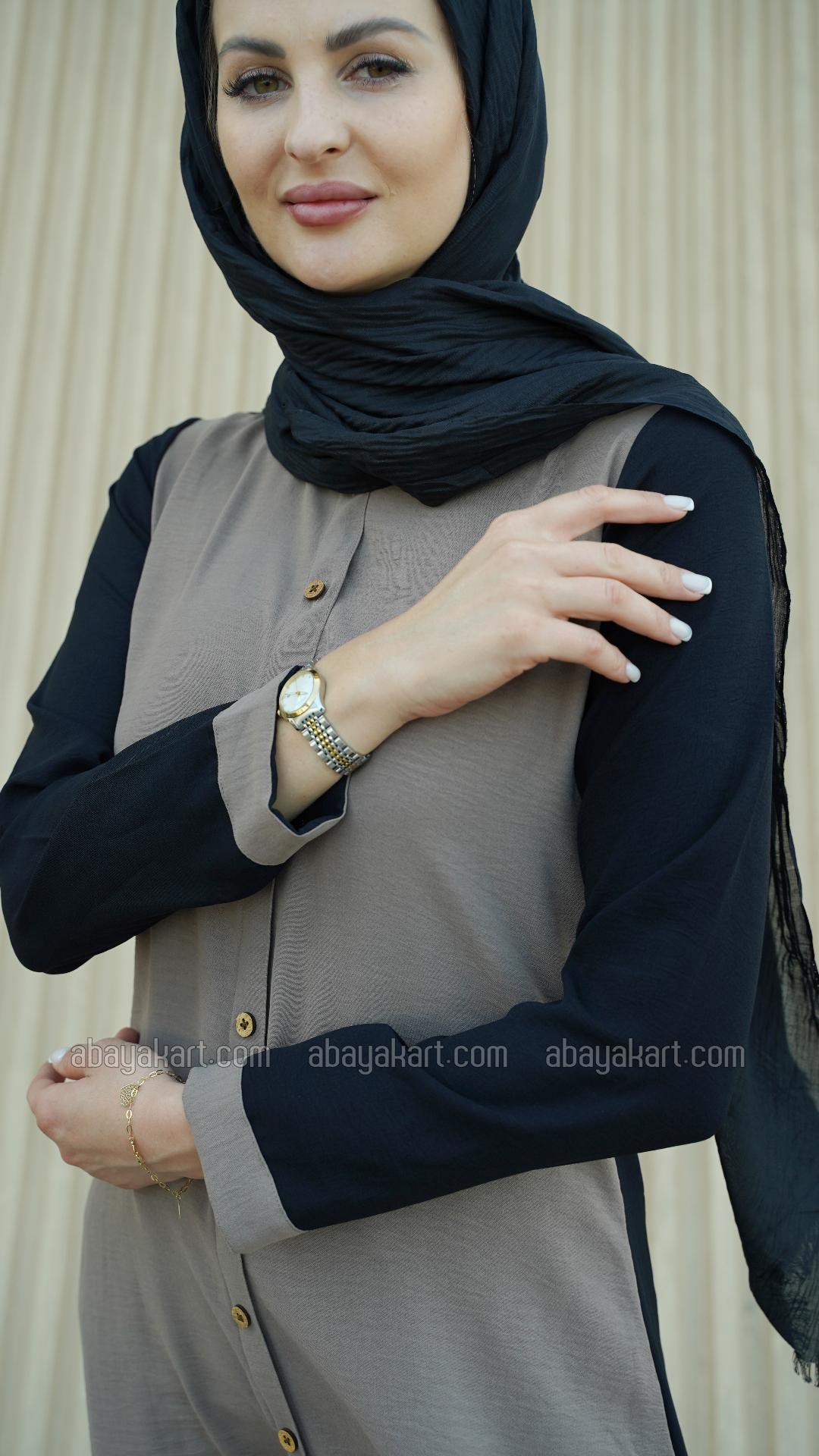 Bulk CEY Kurti with Show Buttons on the Front in Brown and Black