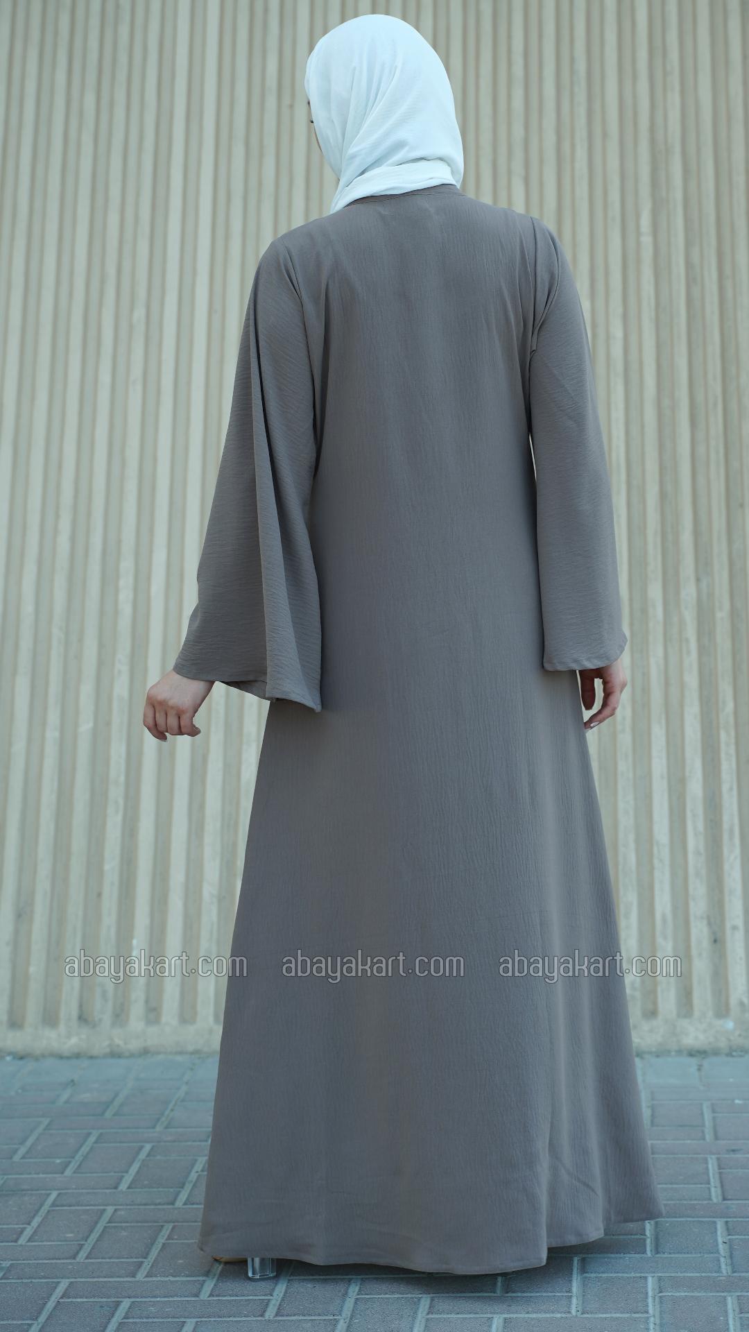 Bulk CEY Modest Dress with a Trench Coat and Show Buttons on the Front