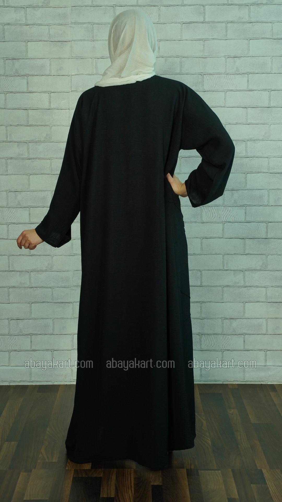 Bulk CEY Modest Dress with a Shrug and Black Show Buttons on the Front in OffWhite and Black