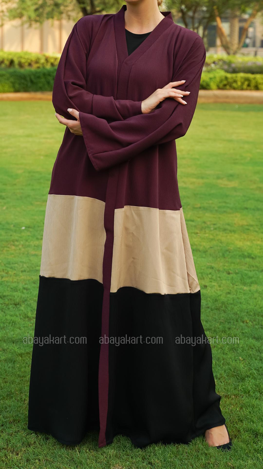Bulk Zoom Simple Front Open Abaya in Multi Colour