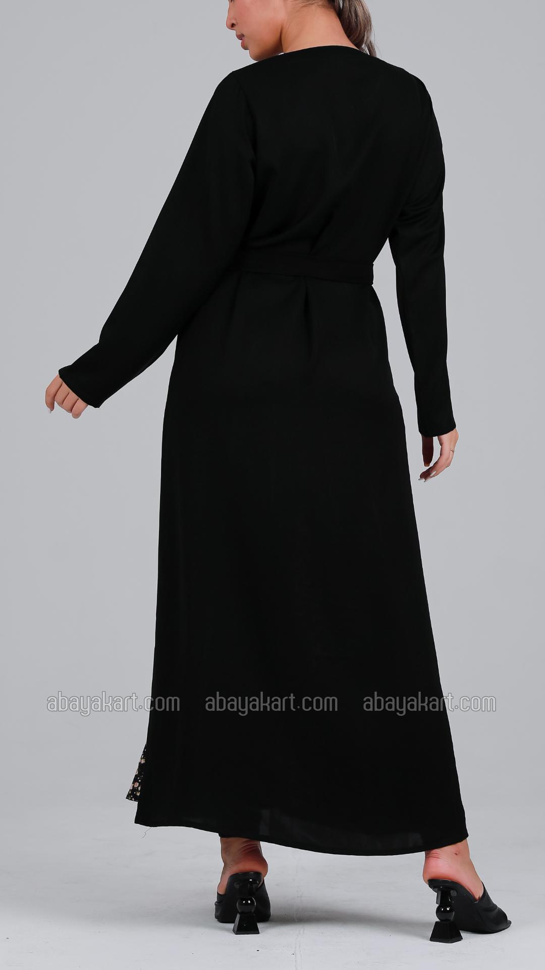 Bulk Women Modest Dress With Belt In Black