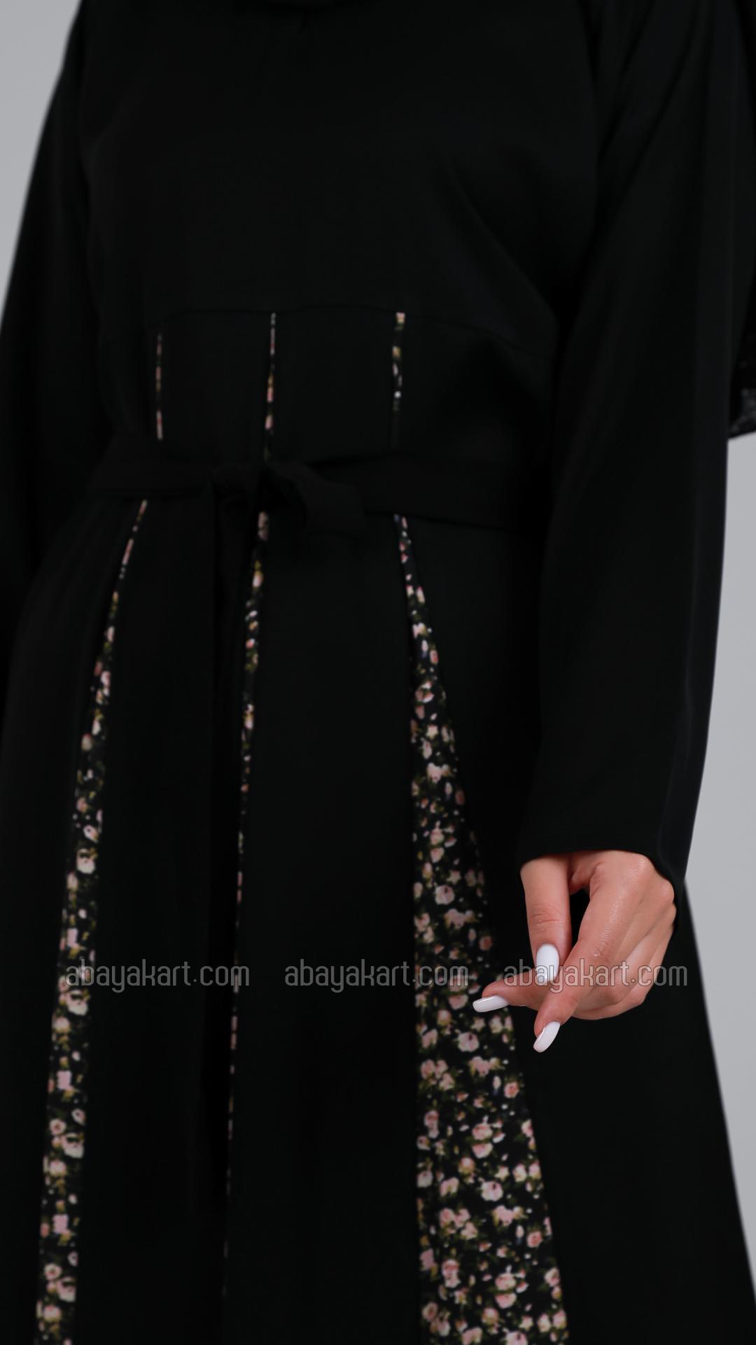 Bulk Women Modest Dress With Belt In Black