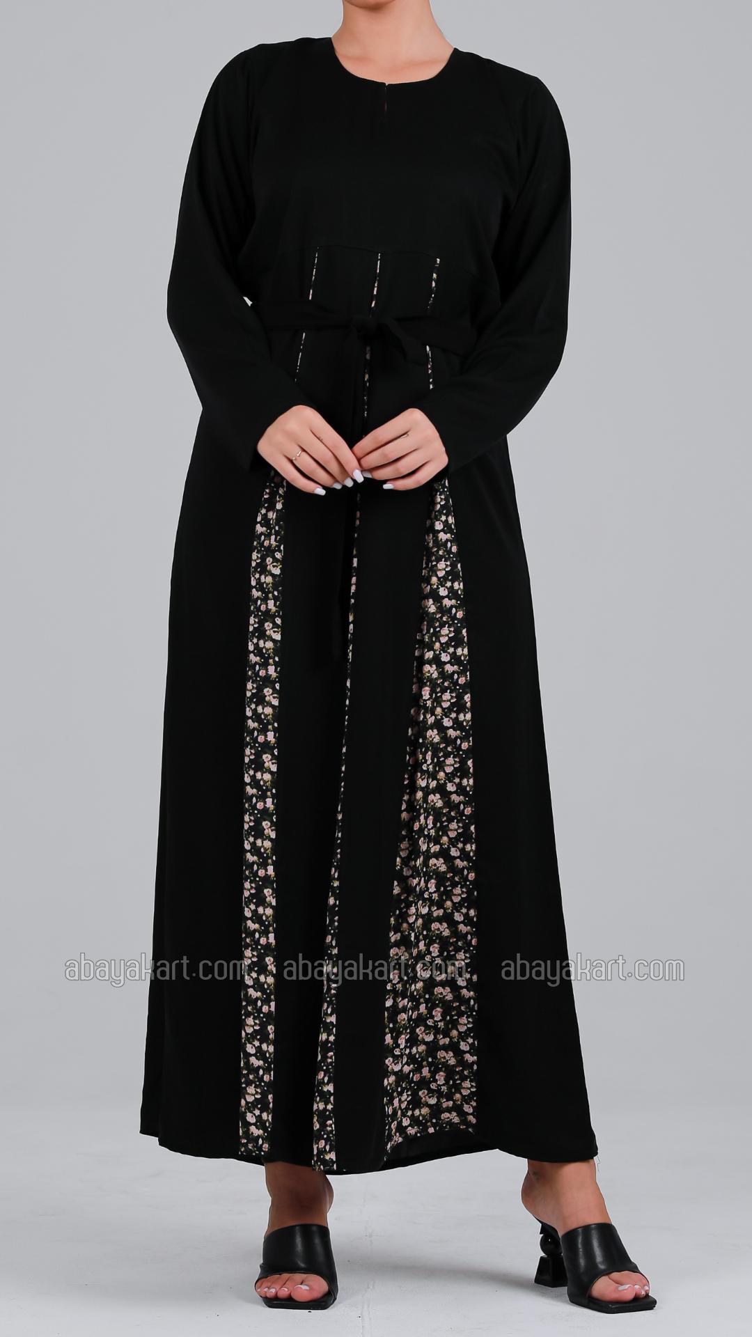 Bulk Women Modest Dress With Belt In Black