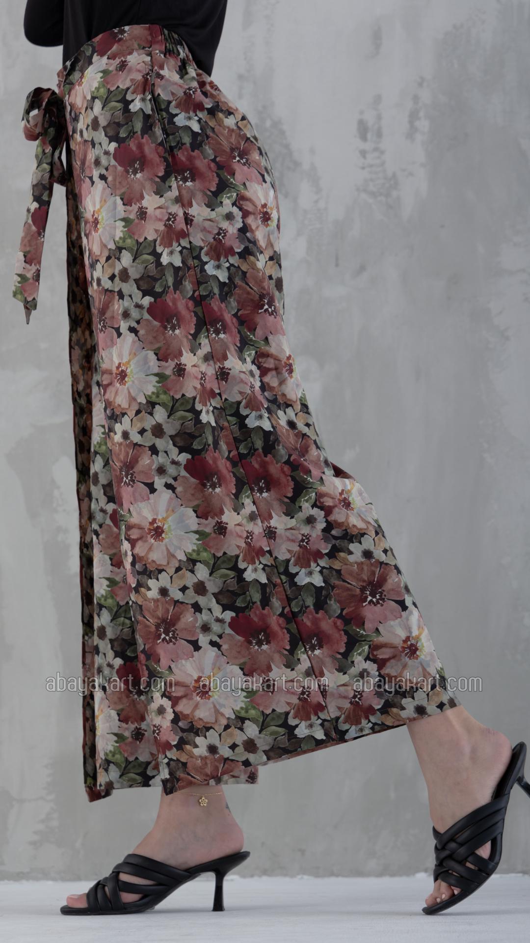 Bulk Floral Printed Palazzos With Front Knot