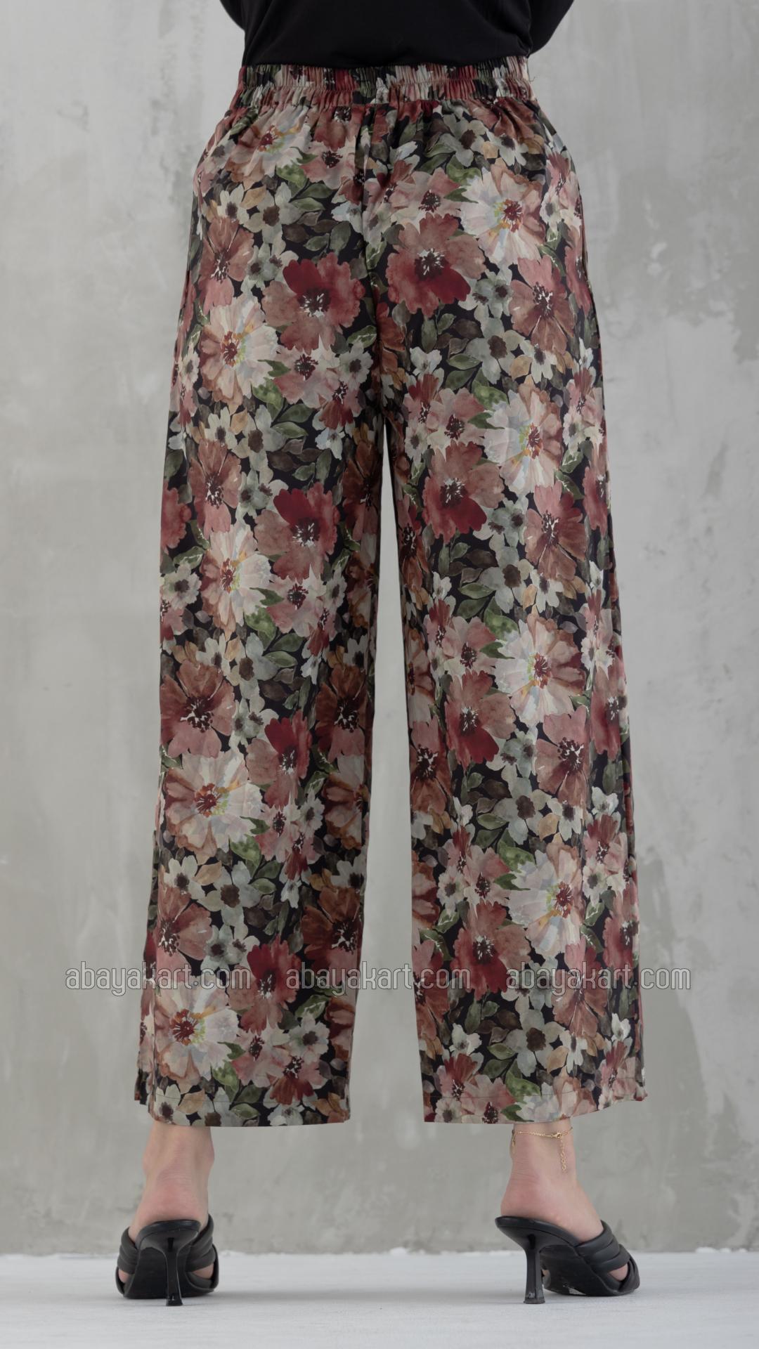 Bulk Floral Printed Palazzos With Front Knot