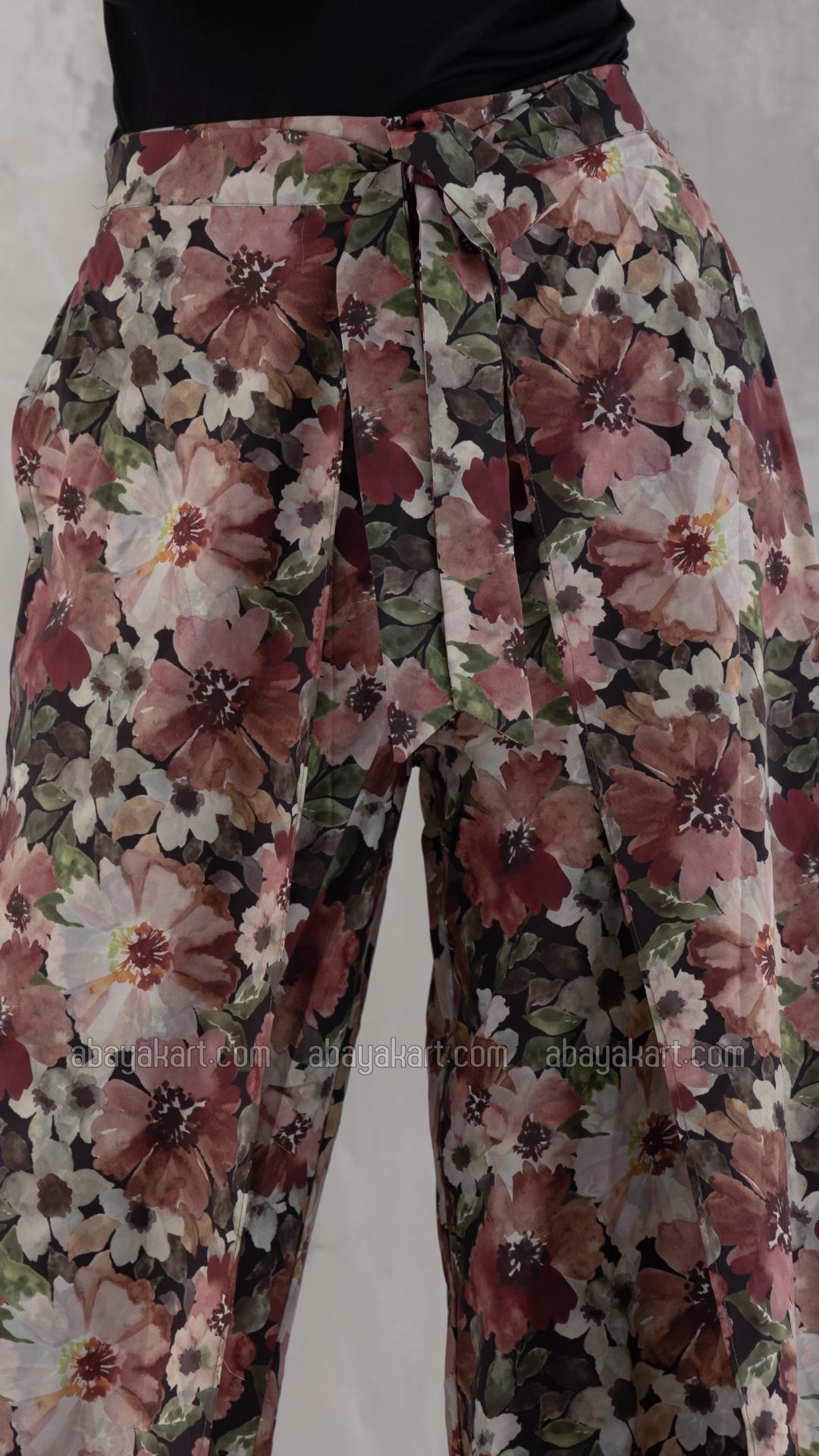 Bulk Floral Printed Palazzos With Front Knot