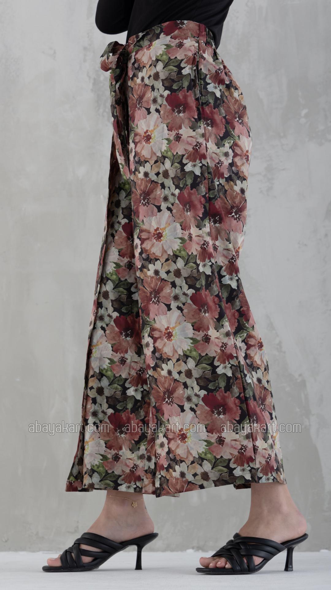 Bulk Floral Printed Palazzos With Front Knot