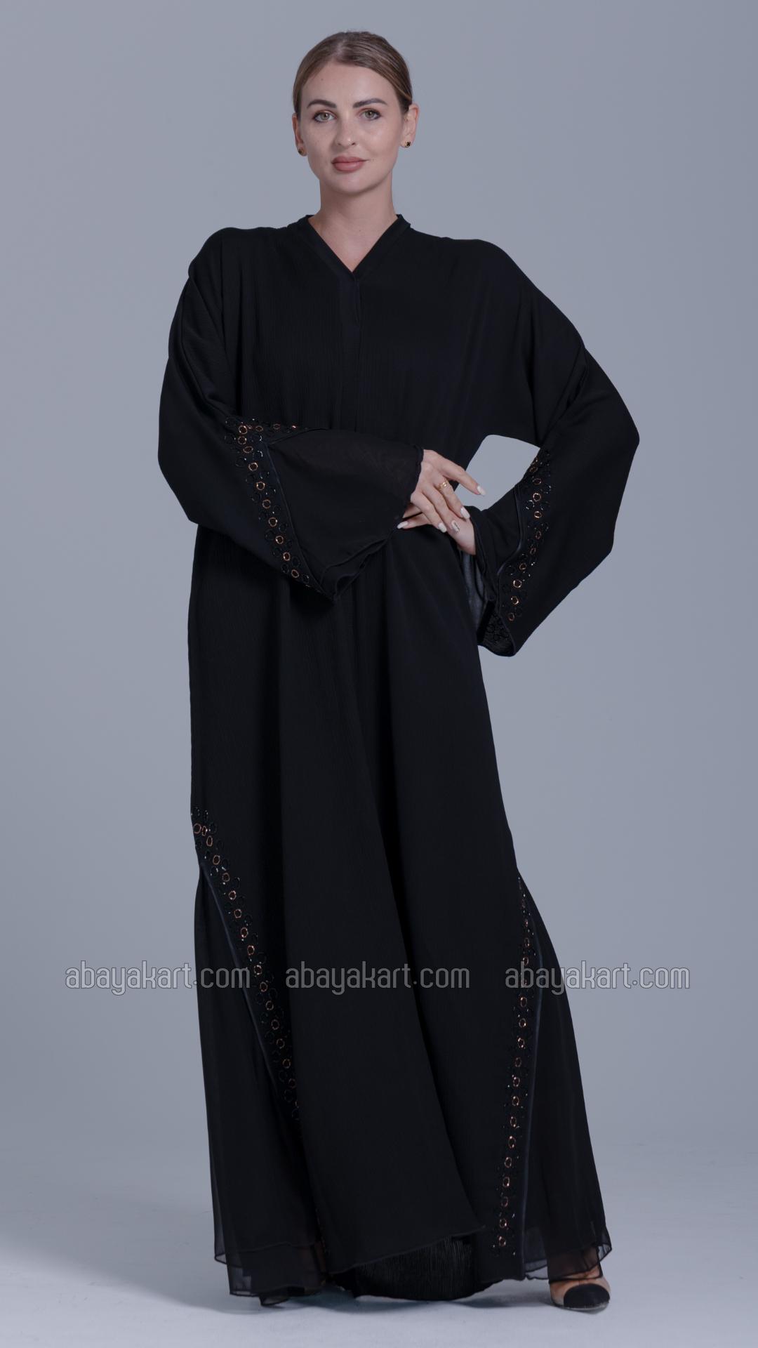 Bulk  Abaya with Handwork in Black