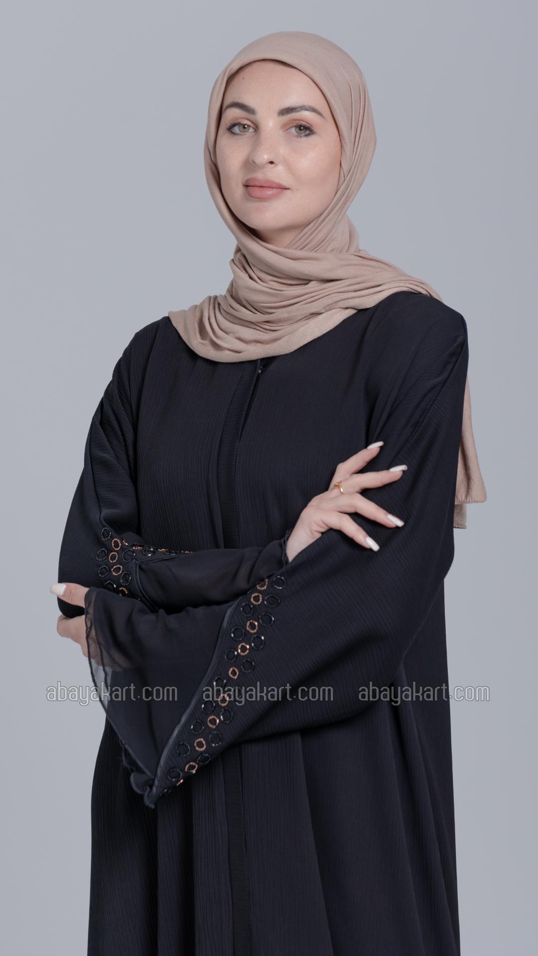 Bulk  Abaya with Handwork in Black