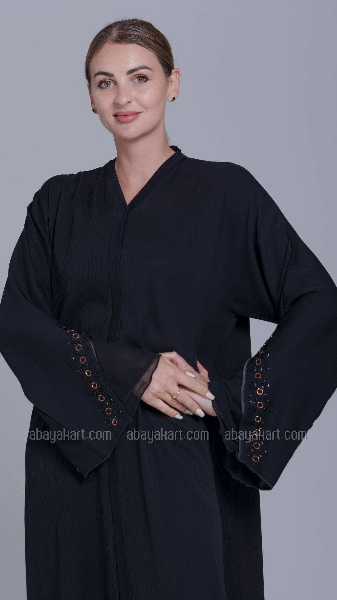 Bulk  Abaya with Handwork in Black