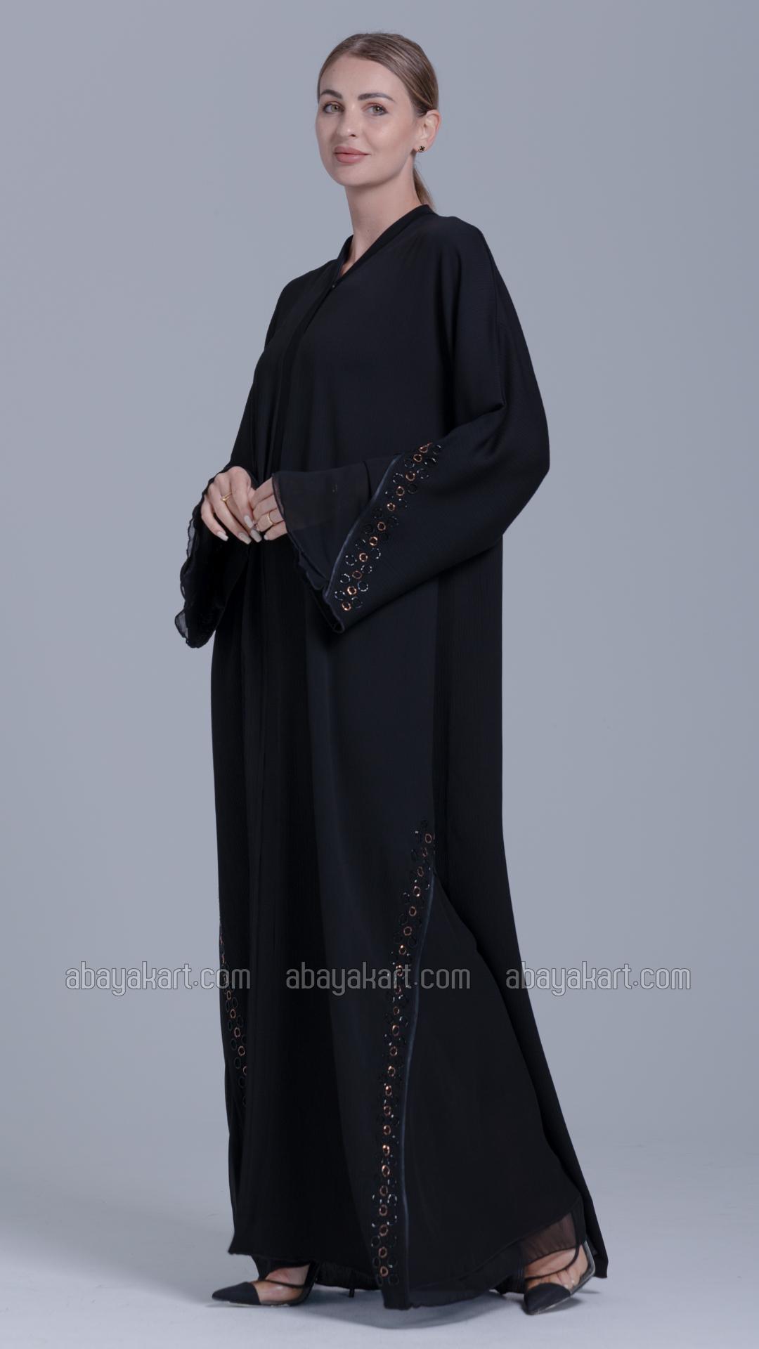 Bulk  Abaya with Handwork in Black
