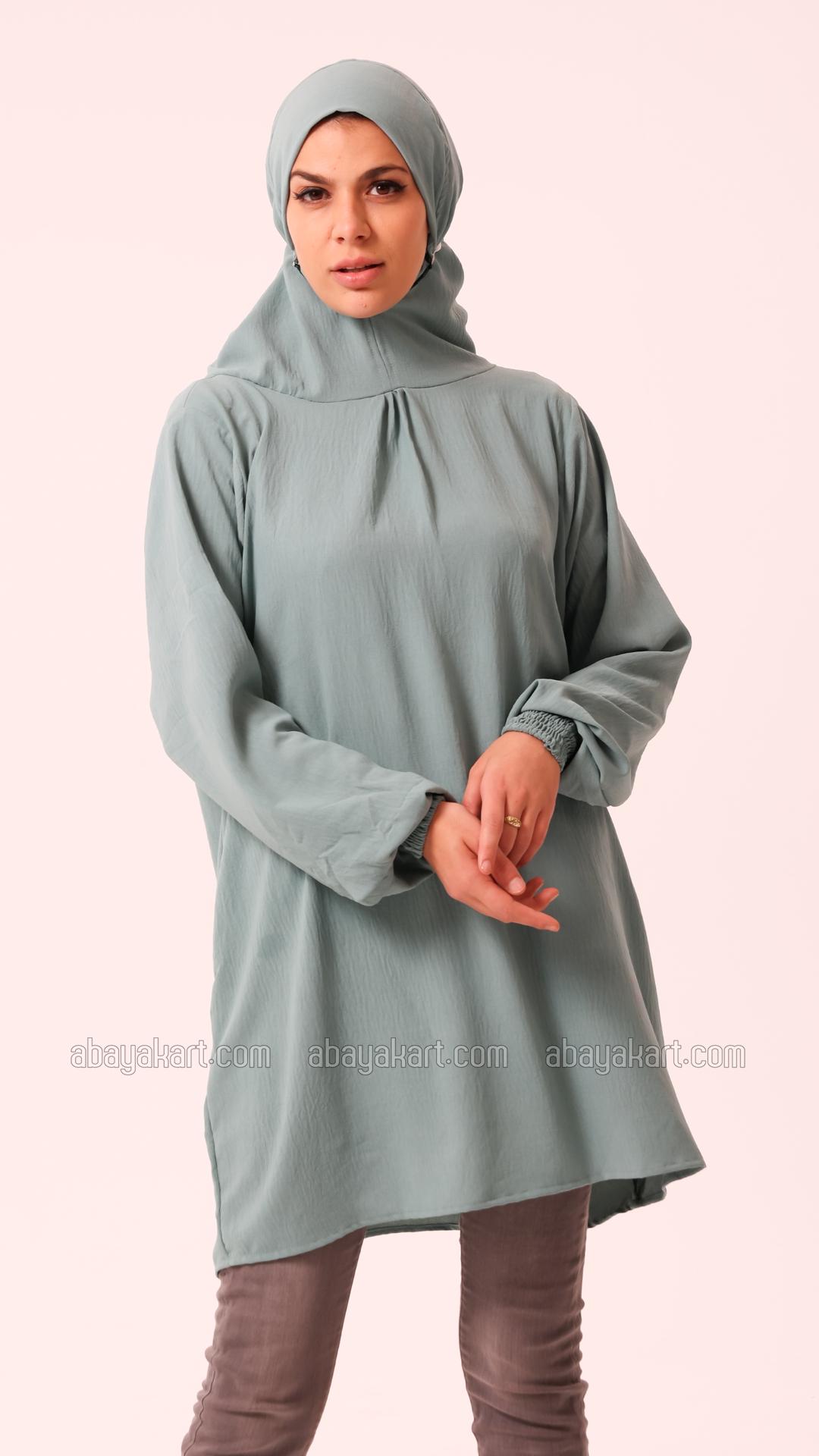 Bulk Premium Islamic Travel Prayer Dress In Teal