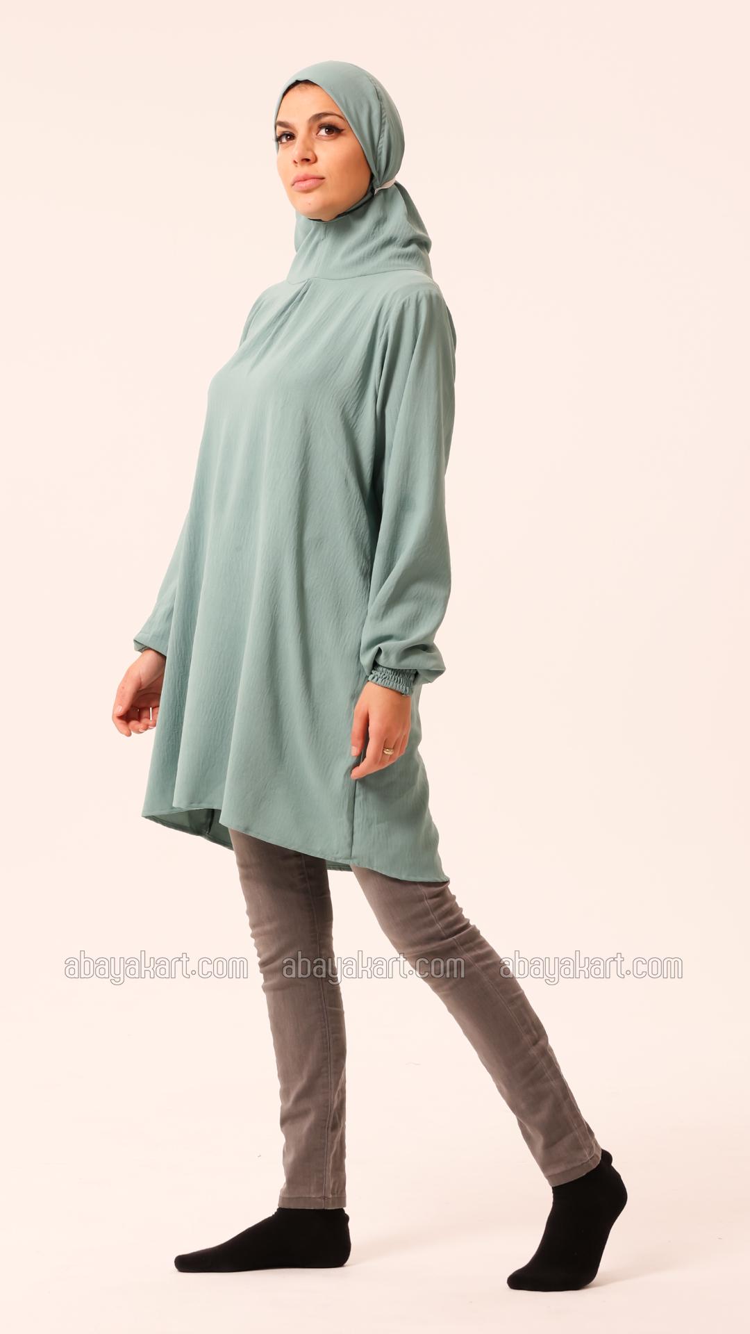 Bulk Premium Islamic Travel Prayer Dress In Teal