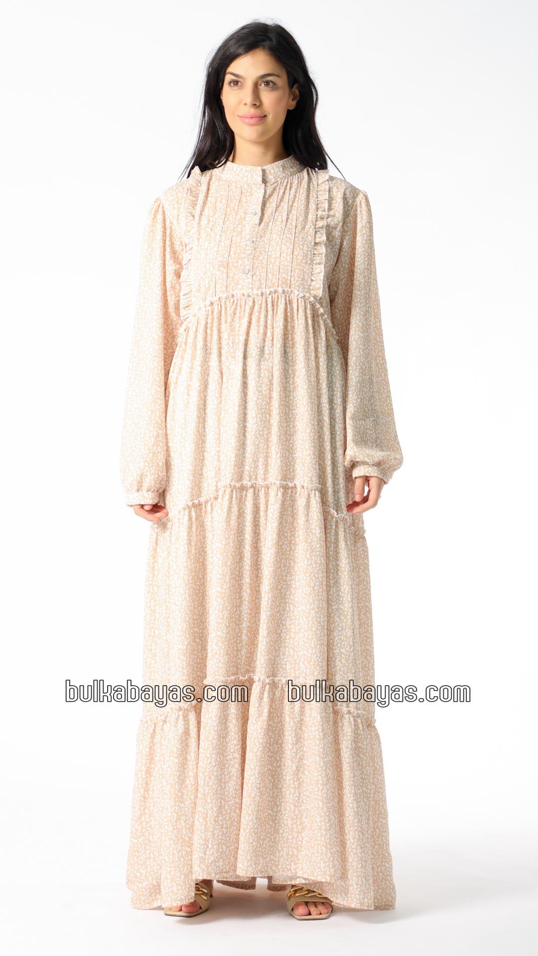 Bulk Simple Modest Dress In Cream