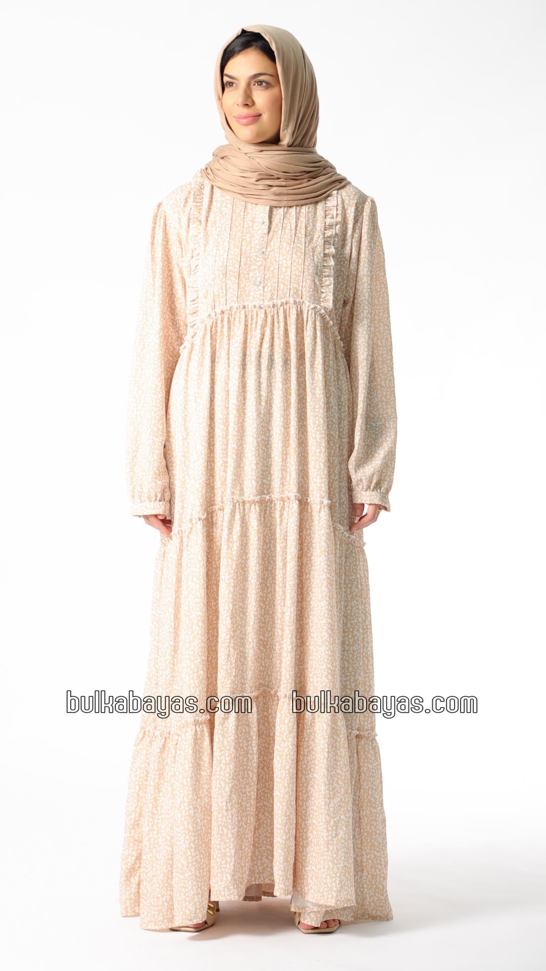 Bulk Simple Modest Dress In Cream