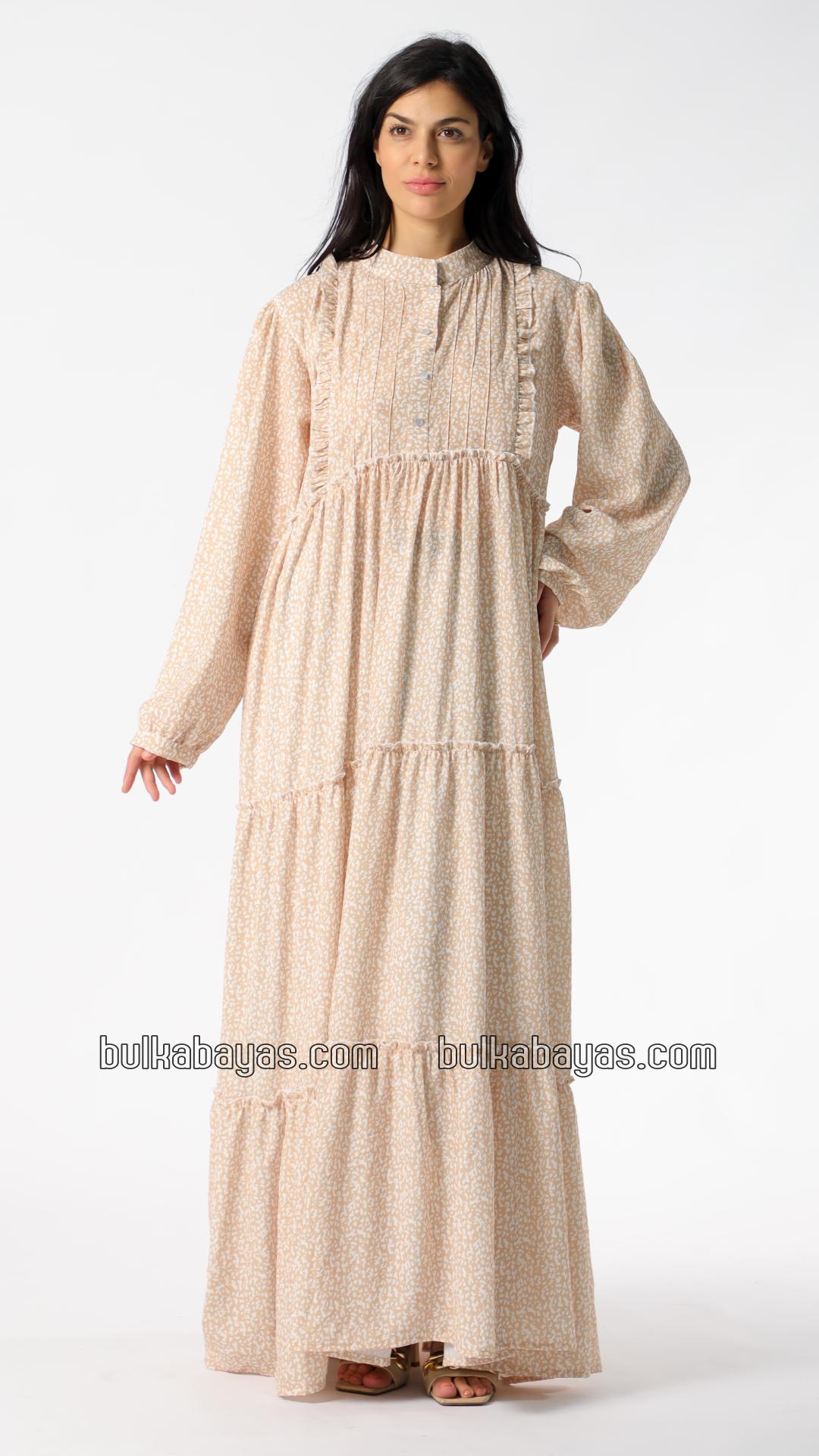 Bulk Simple Modest Dress In Cream