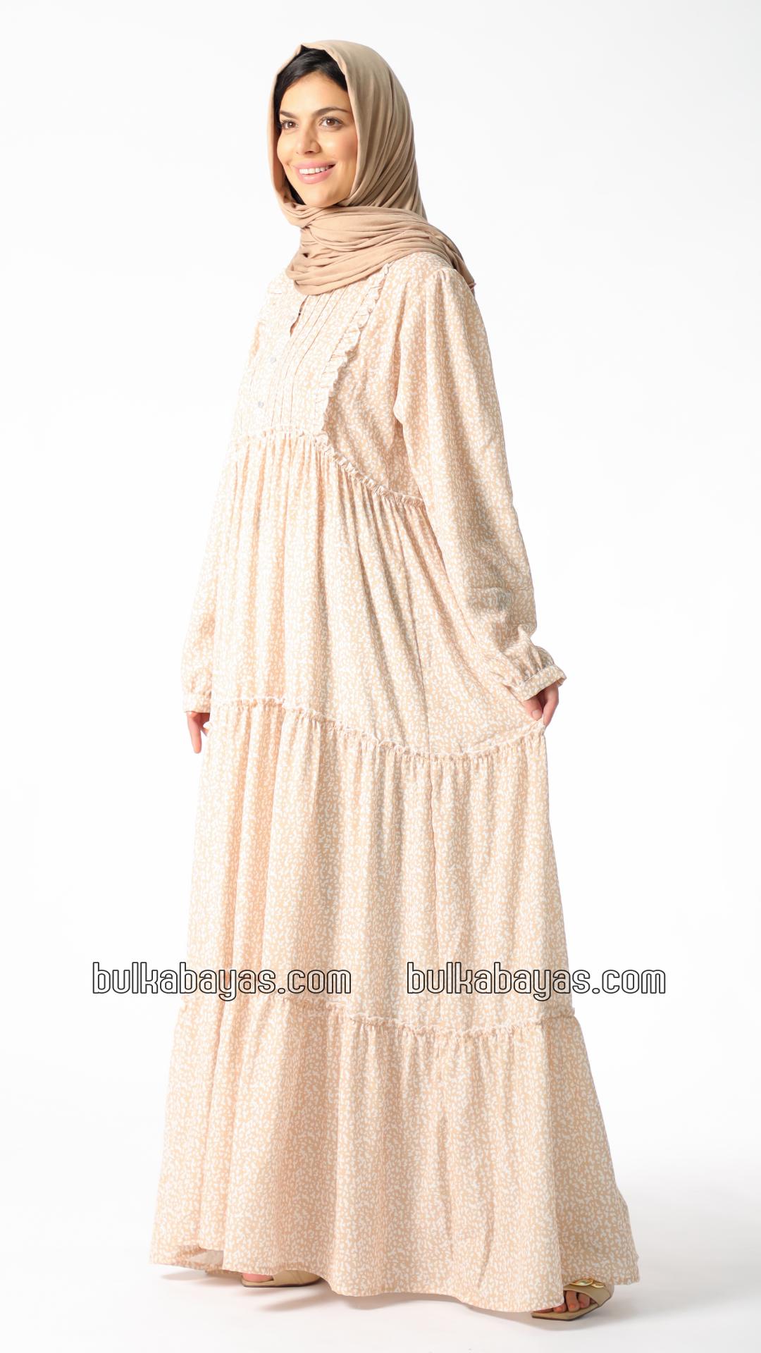 Bulk Simple Modest Dress In Cream
