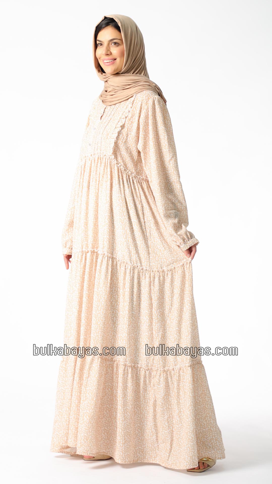 Bulk Simple Modest Dress In Cream