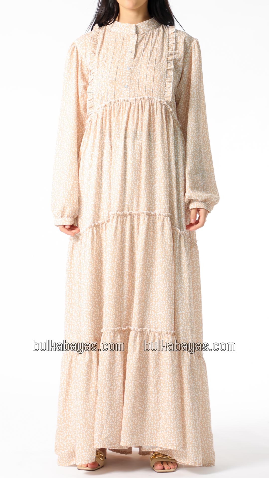 Bulk Simple Modest Dress In Cream
