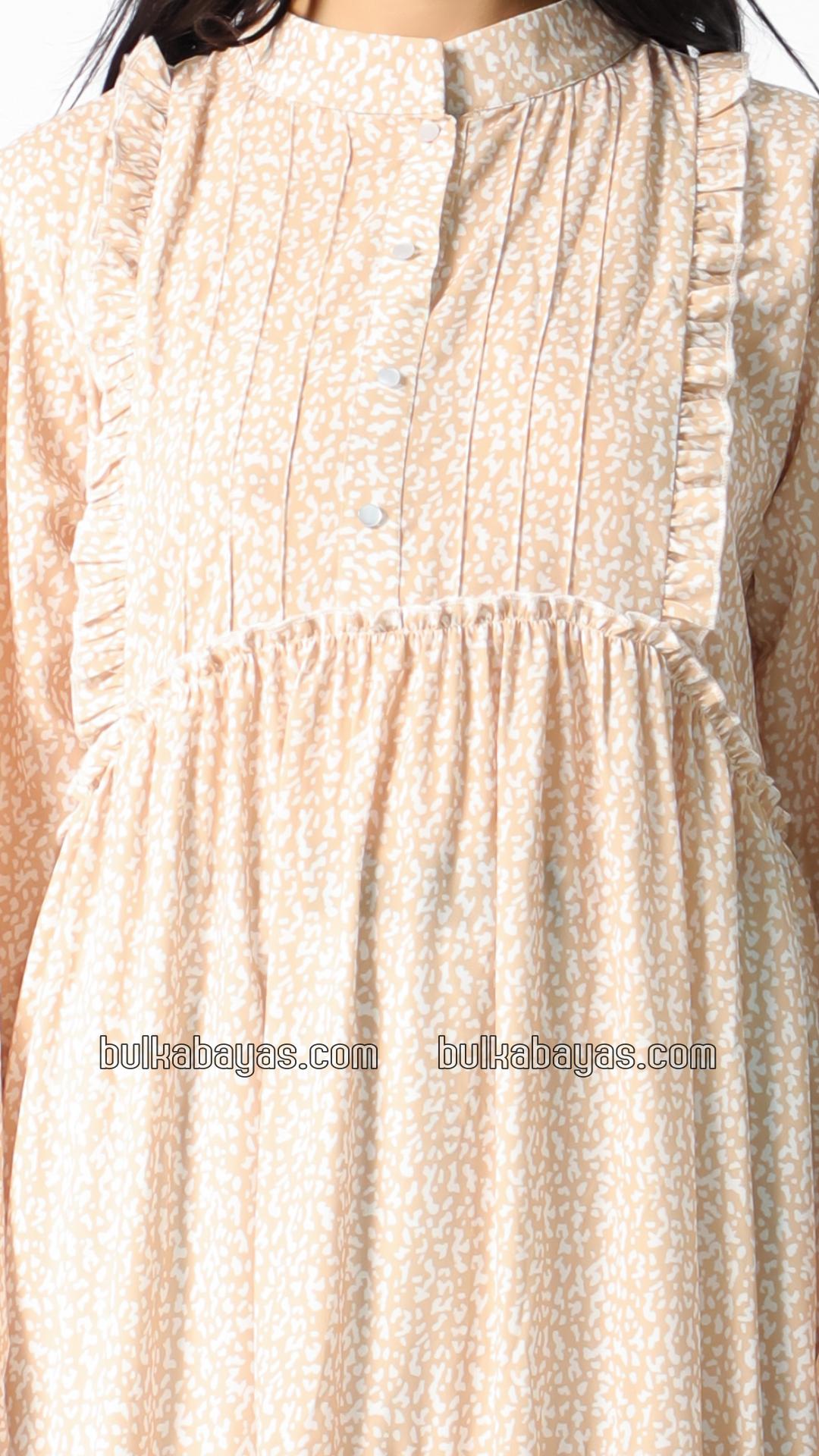 Bulk Simple Modest Dress In Cream