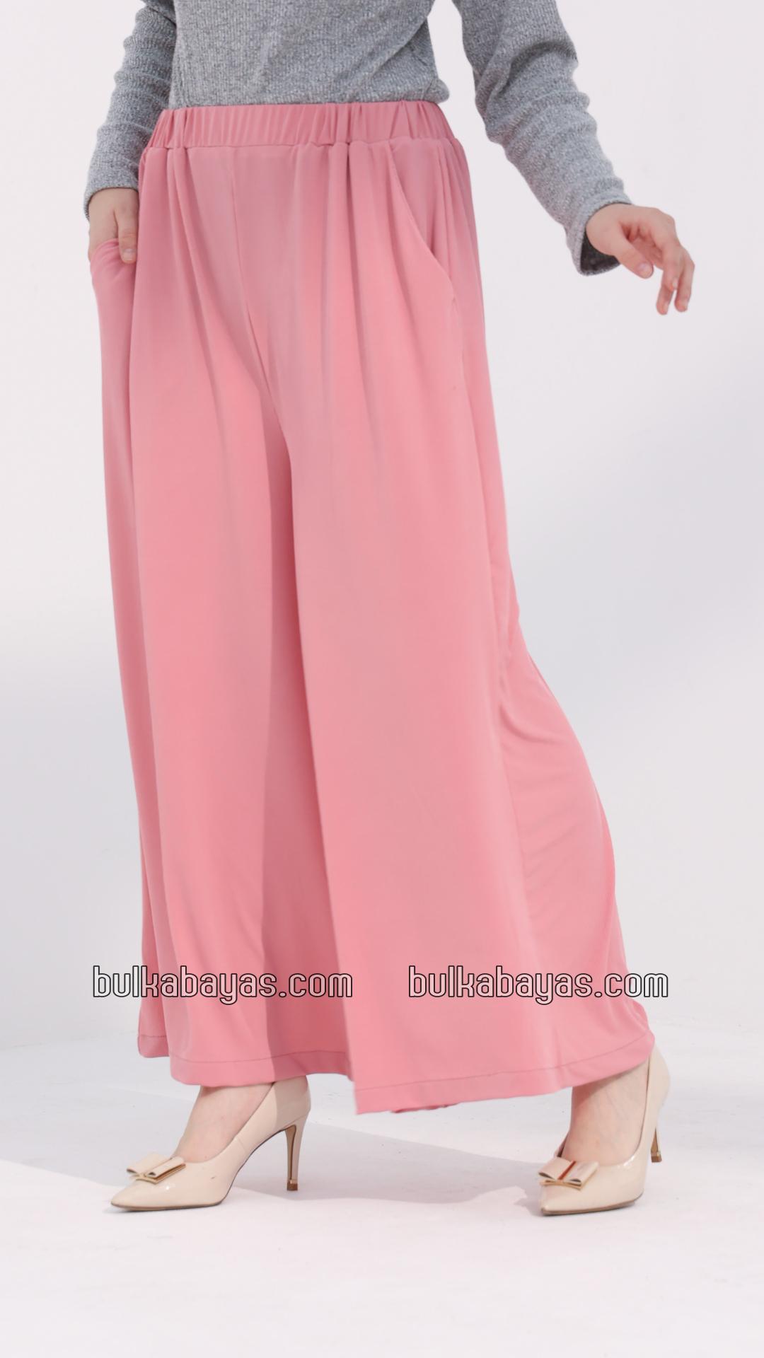 Bulk Elegant Women Palazzos In Salmon Pink