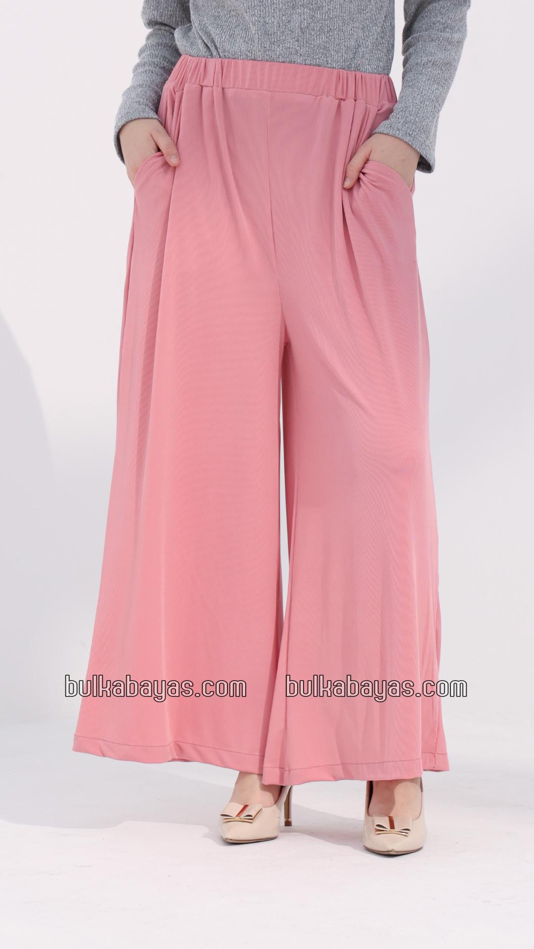 Bulk Elegant Women Palazzos In Salmon Pink