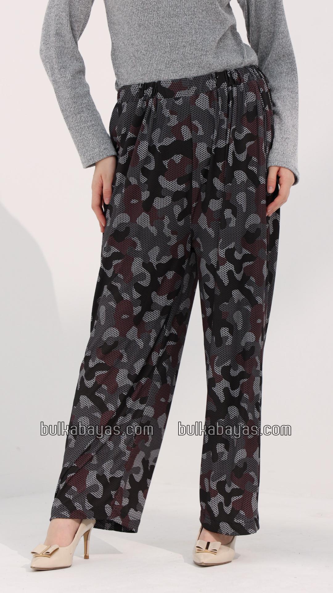 Bulk Heiza Printed Palazzo Pants with an Elastic Waist
