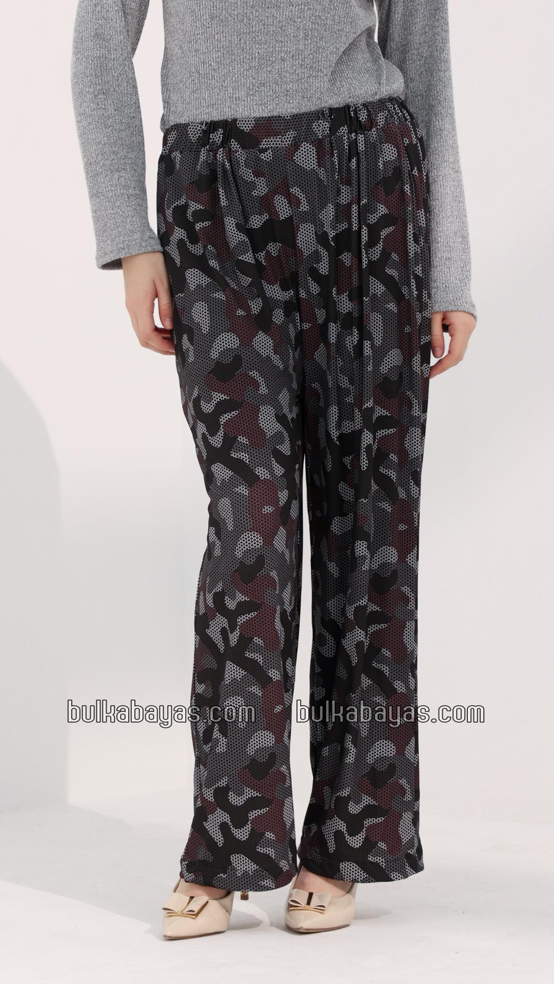 Bulk Heiza Printed Palazzo Pants with an Elastic Waist