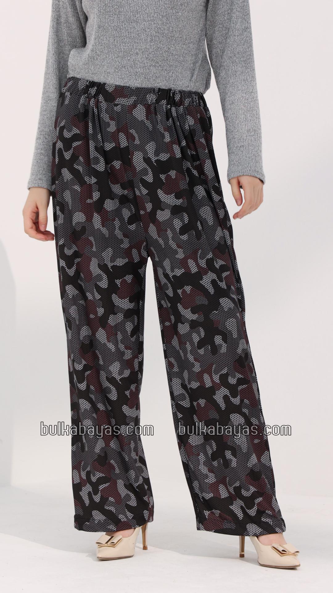 Bulk Heiza Printed Palazzo Pants with an Elastic Waist