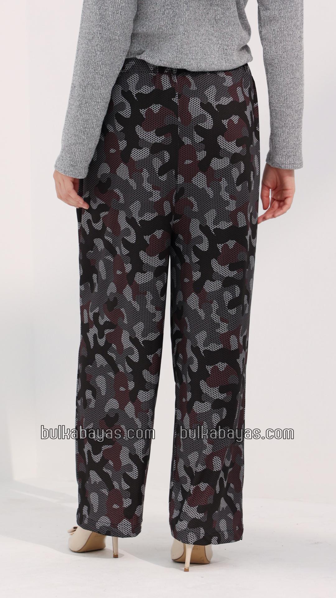 Bulk Heiza Printed Palazzo Pants with an Elastic Waist