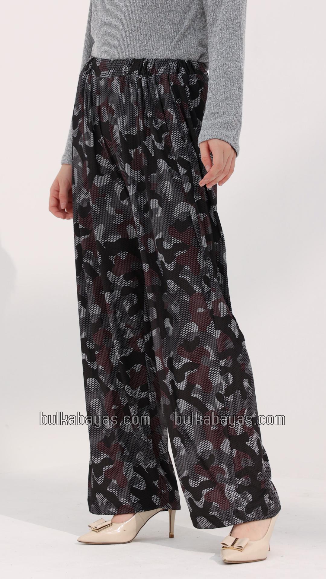 Bulk Heiza Printed Palazzo Pants with an Elastic Waist
