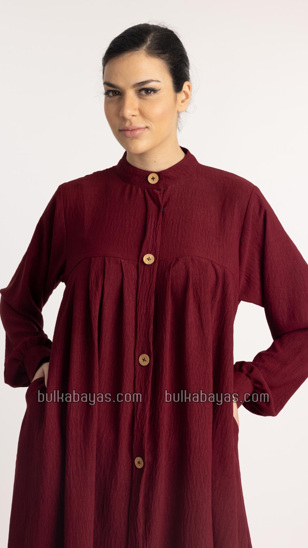Bulk Glorious TwoPiece Skirt Abaya in Maroon and Almond