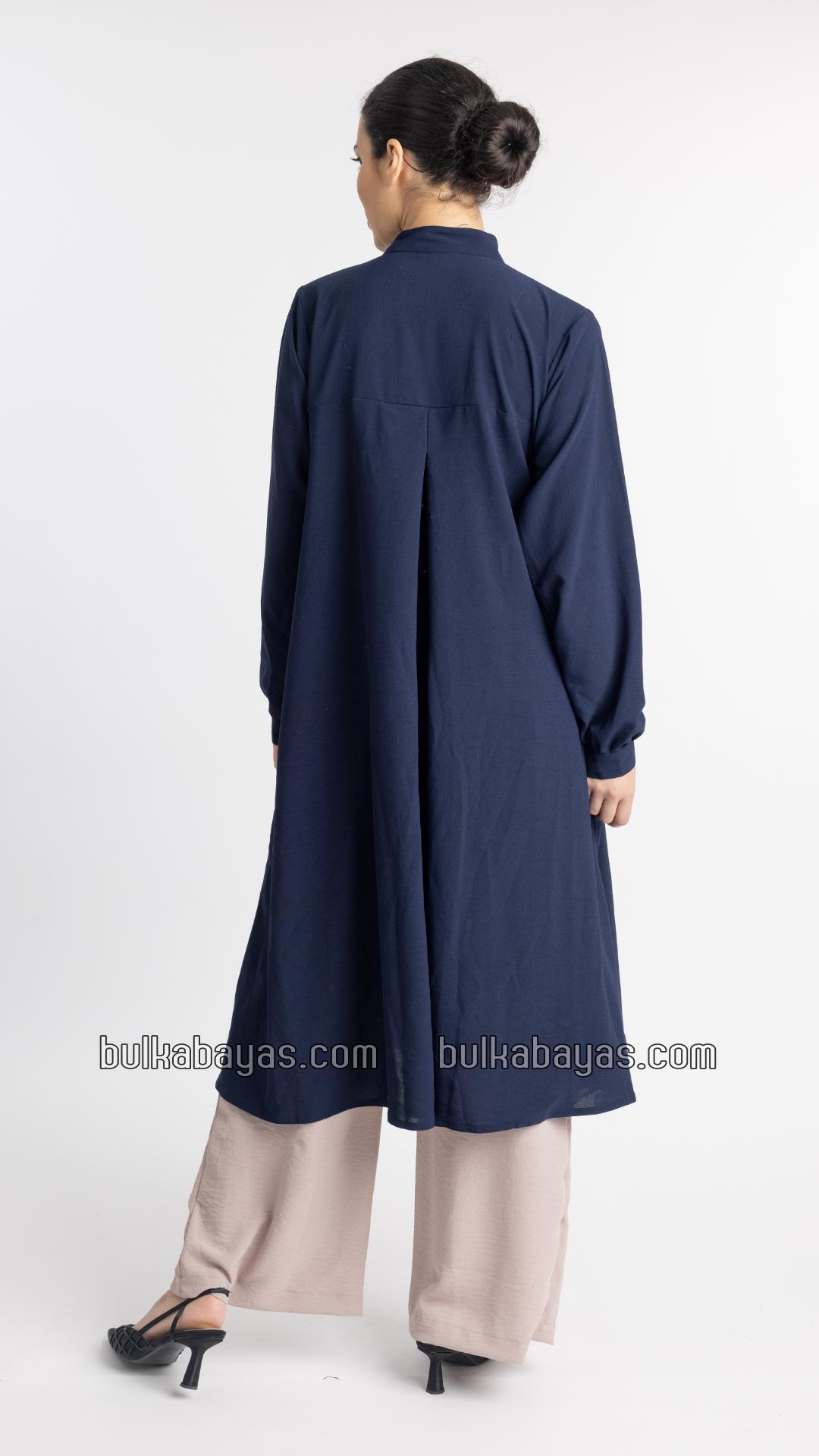 Bulk Modest Tunic Coord Set In Navy Blue  Almond