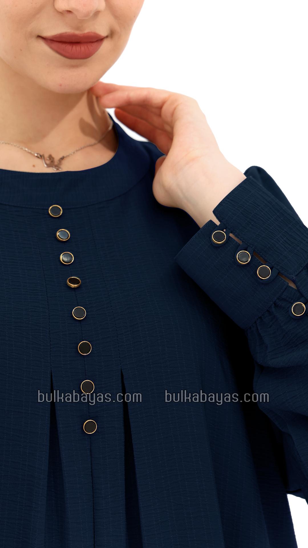 Bulk Gorgeous Abaya with Show Buttons in Navy Blue