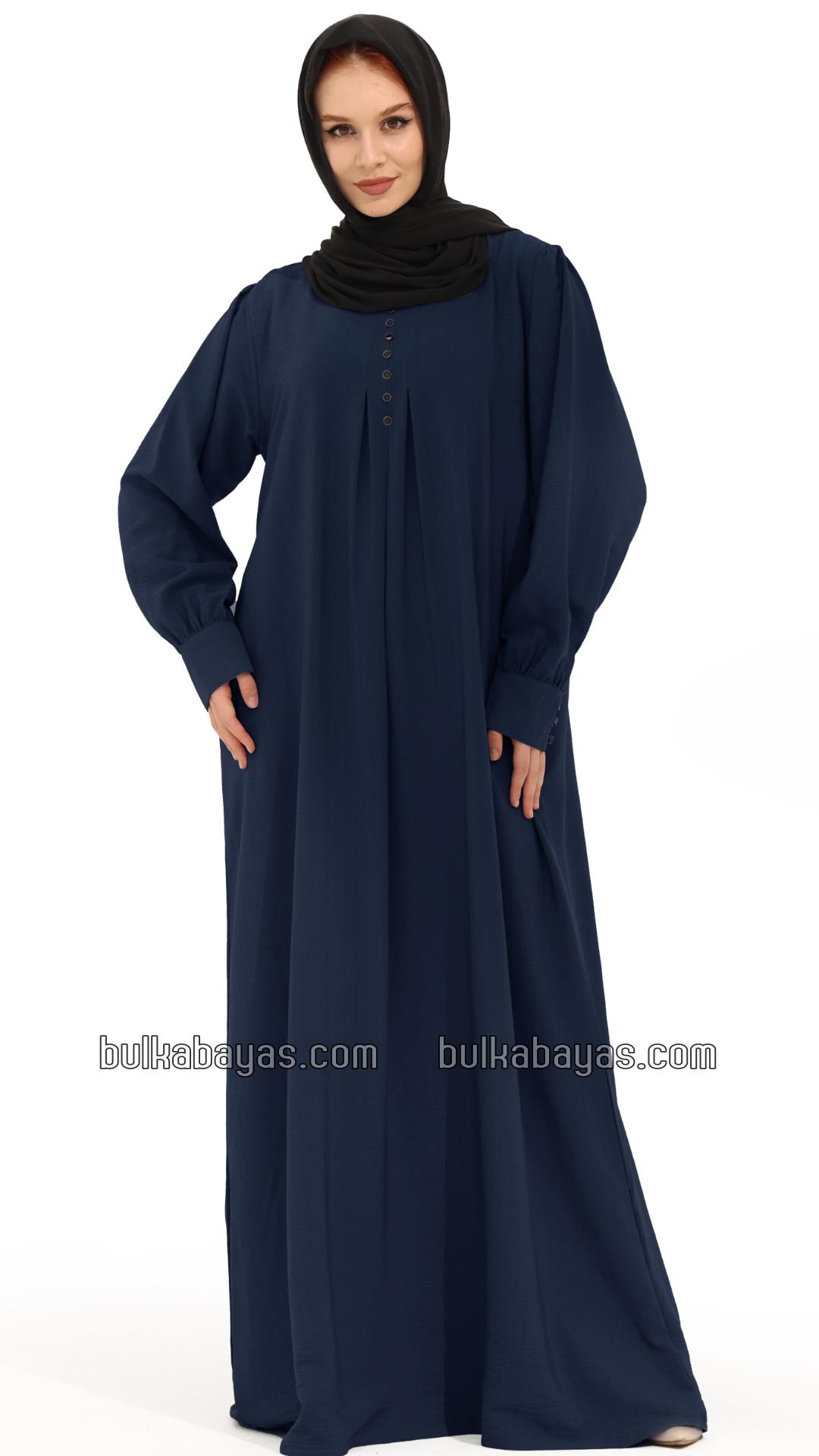 Bulk Gorgeous Abaya with Show Buttons in Navy Blue
