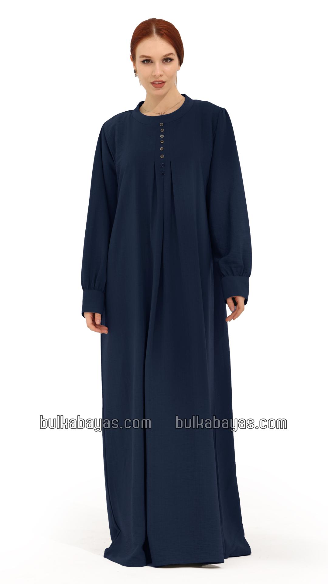 Bulk Gorgeous Abaya with Show Buttons in Navy Blue