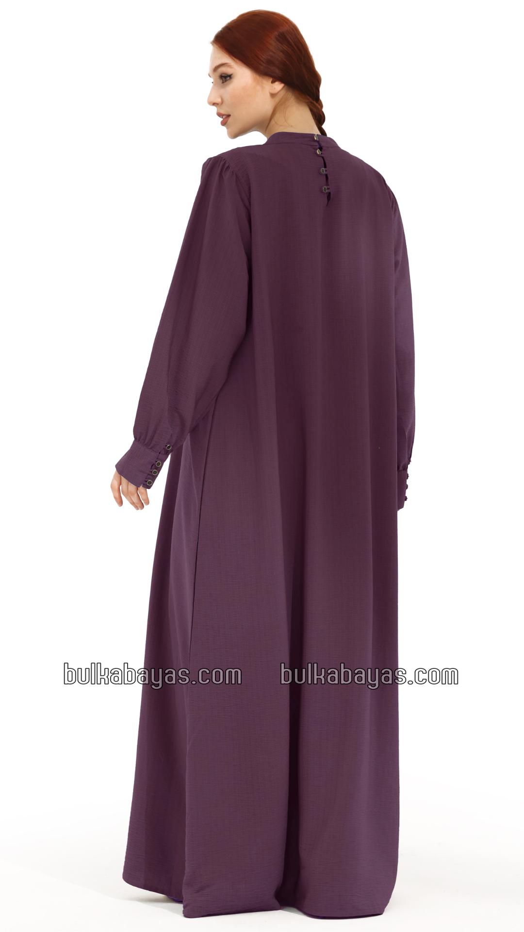 Bulk Gorgeous Abaya With Show Buttons In Lavender 