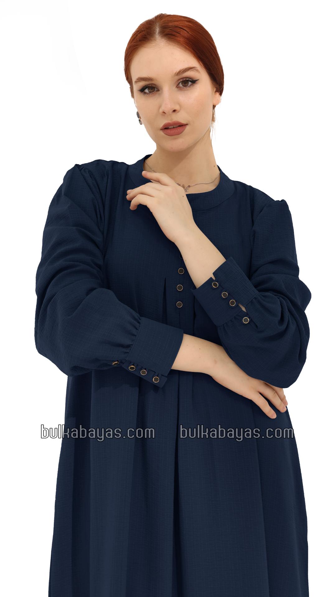 Bulk Gorgeous Abaya with Show Buttons in Navy Blue