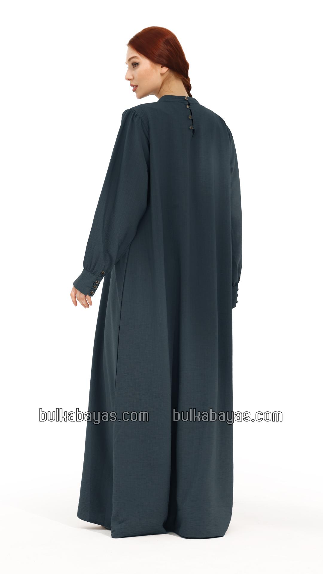 Bulk Gorgeous Abaya with Show Buttons in Dark Grey