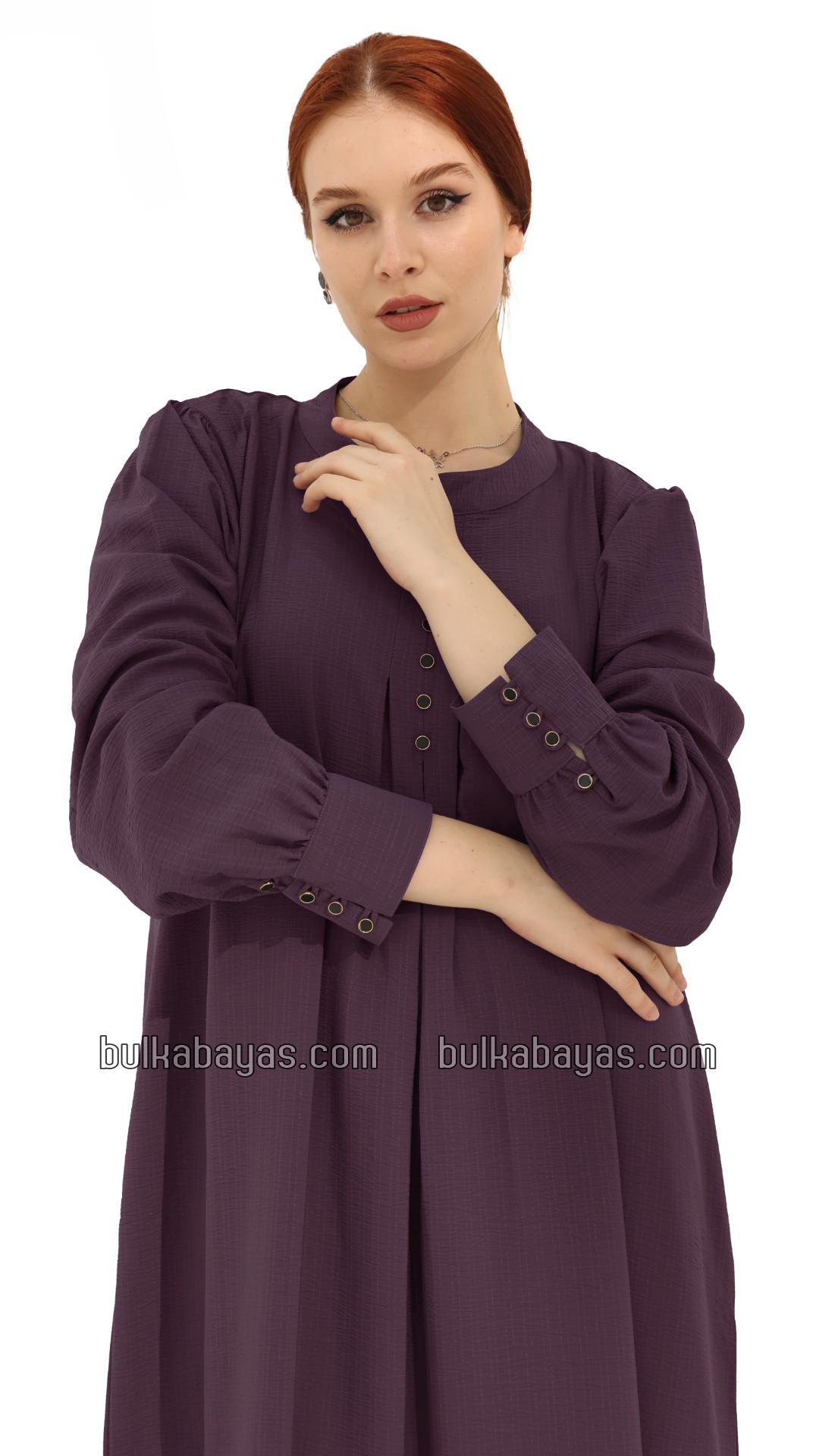 Bulk Gorgeous Abaya With Show Buttons In Lavender 