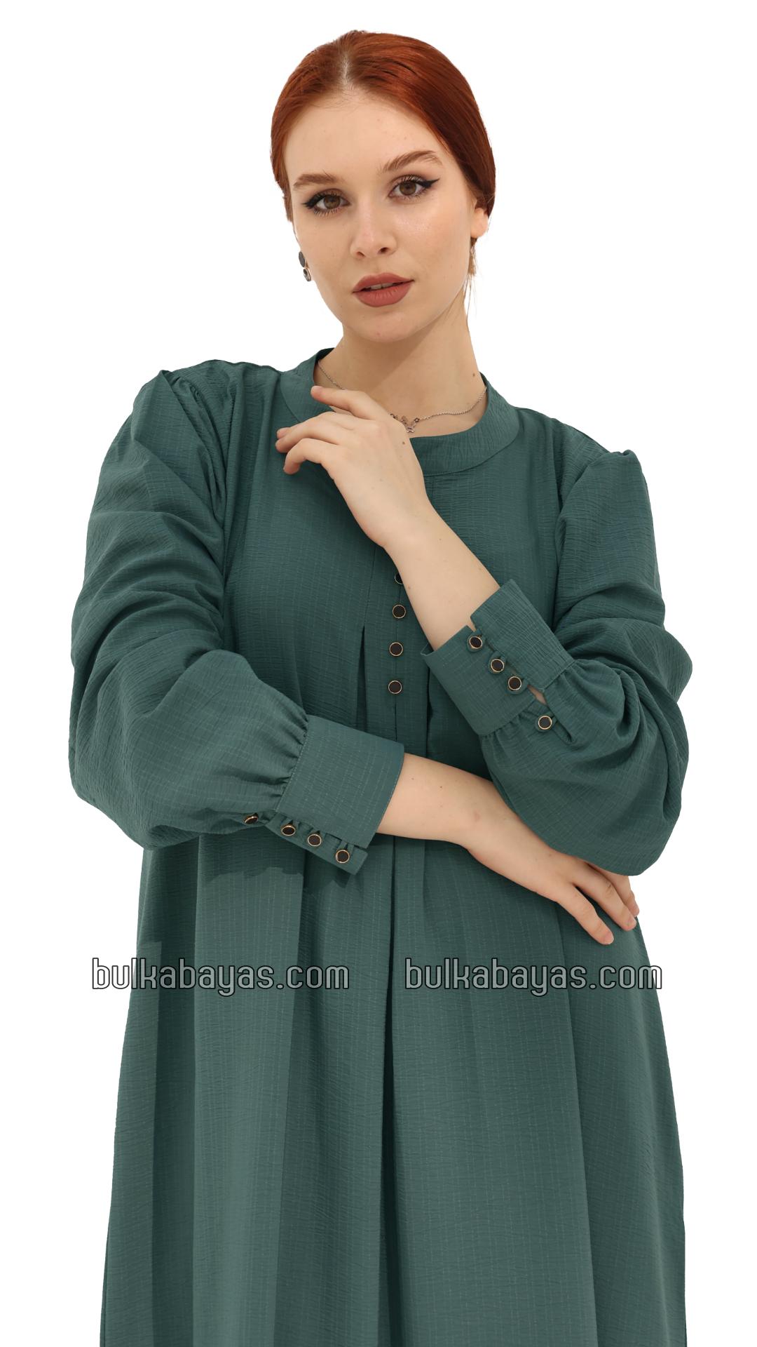 Bulk Gorgeous Abaya with Show Buttons in Cadet Blue