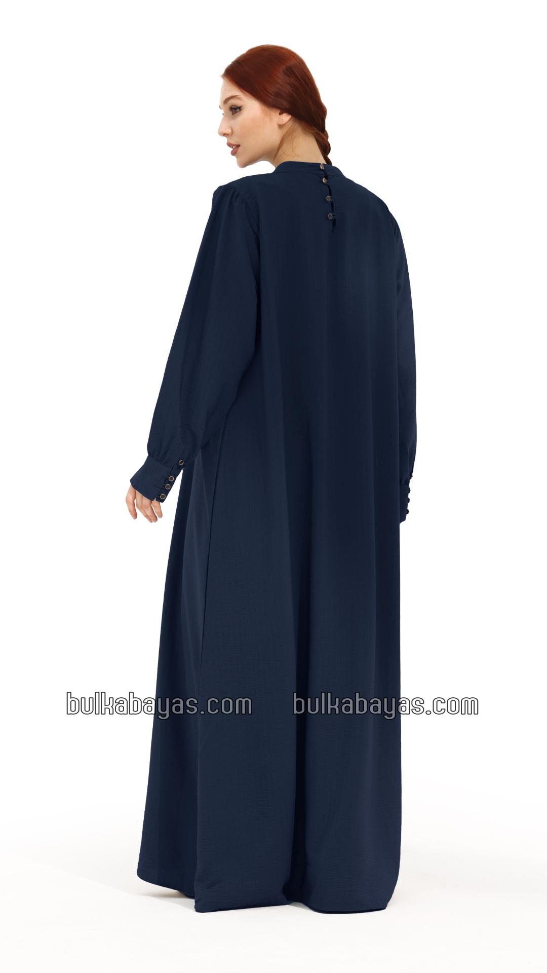 Bulk Gorgeous Abaya with Show Buttons in Navy Blue